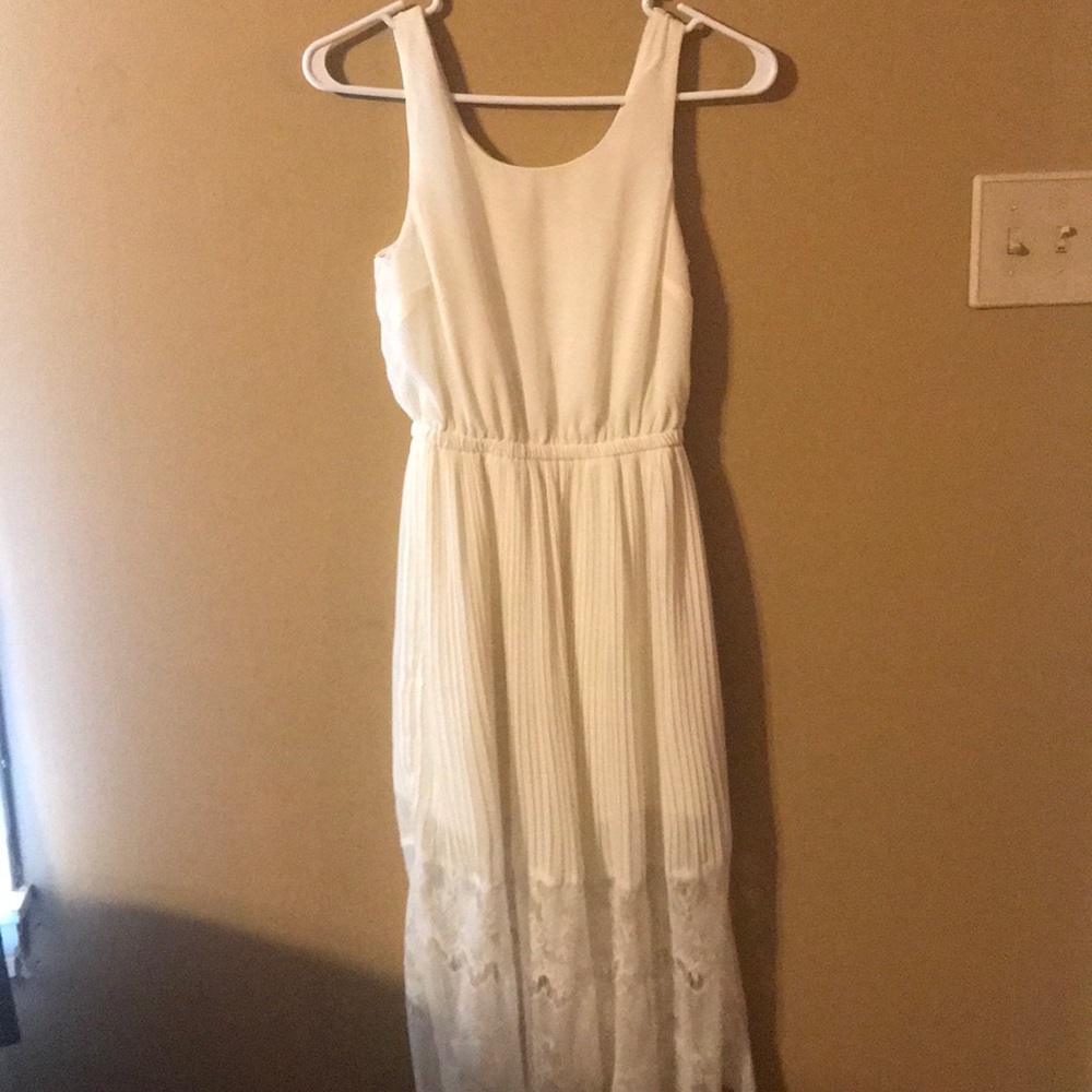 Cream midi dress